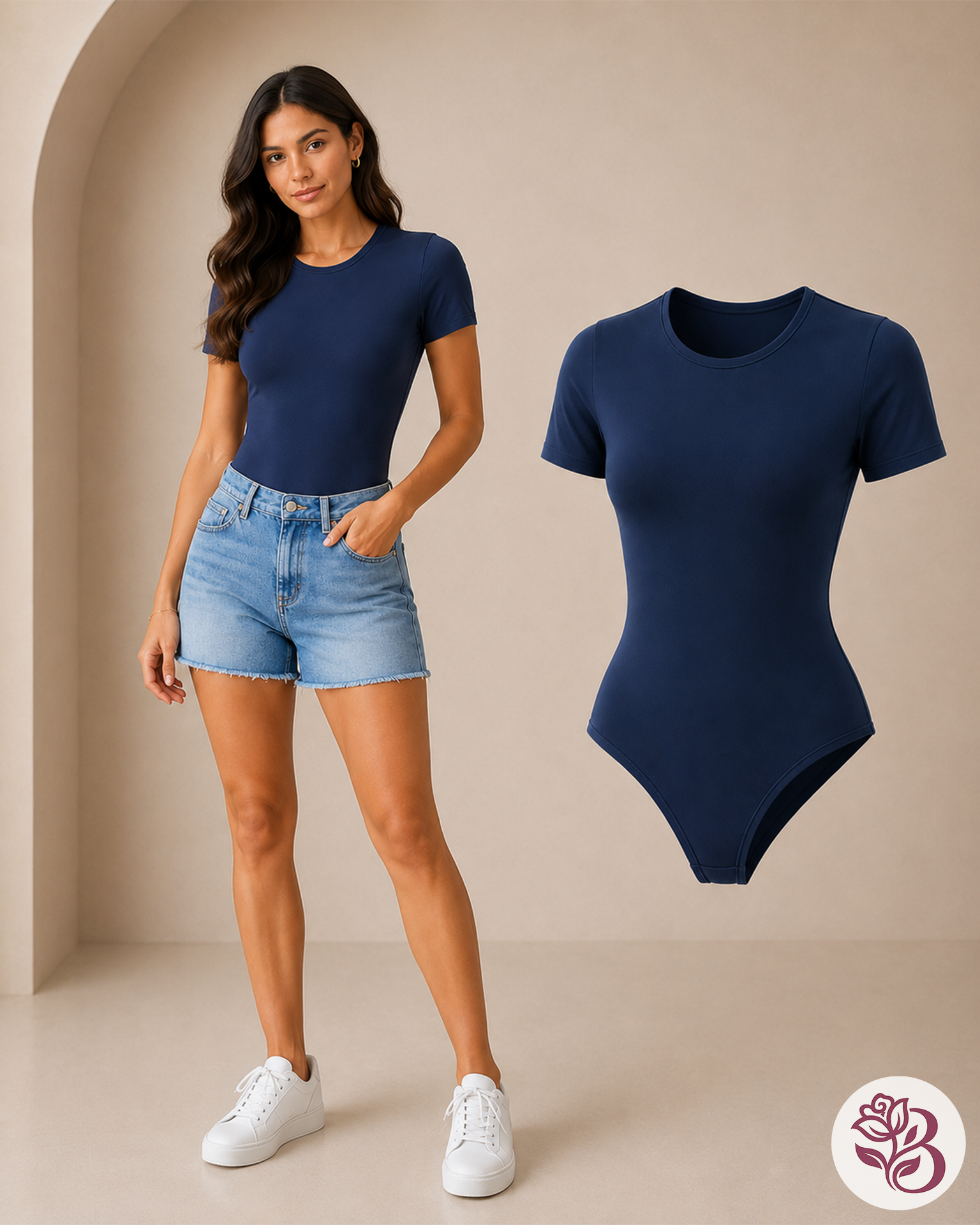 Body Manga Corta Poly Lycra Premium