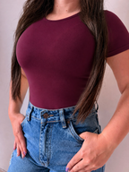 Body Manga Corta Poly Lycra Premium